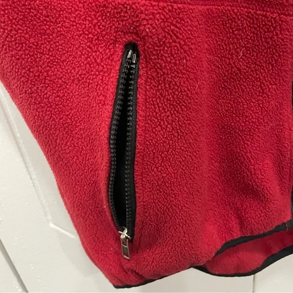 The North Face Red Fleece Zippered Vest - Picture 5 of 10